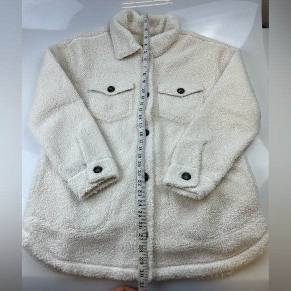 UpWest Cream Sherpa Shacket N235-35 XL UP 5 - Picture 7 of 8
